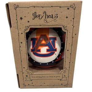 Glory Haus University Of Auburn Tiger Stripe Hand Painted Christmas Ornament